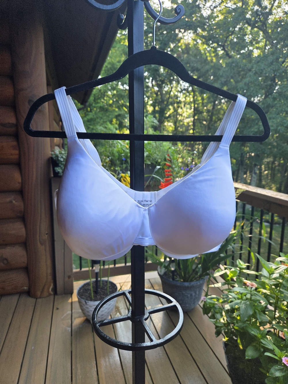 Bali White Full Coverage Wireless Bra with Wide Straps